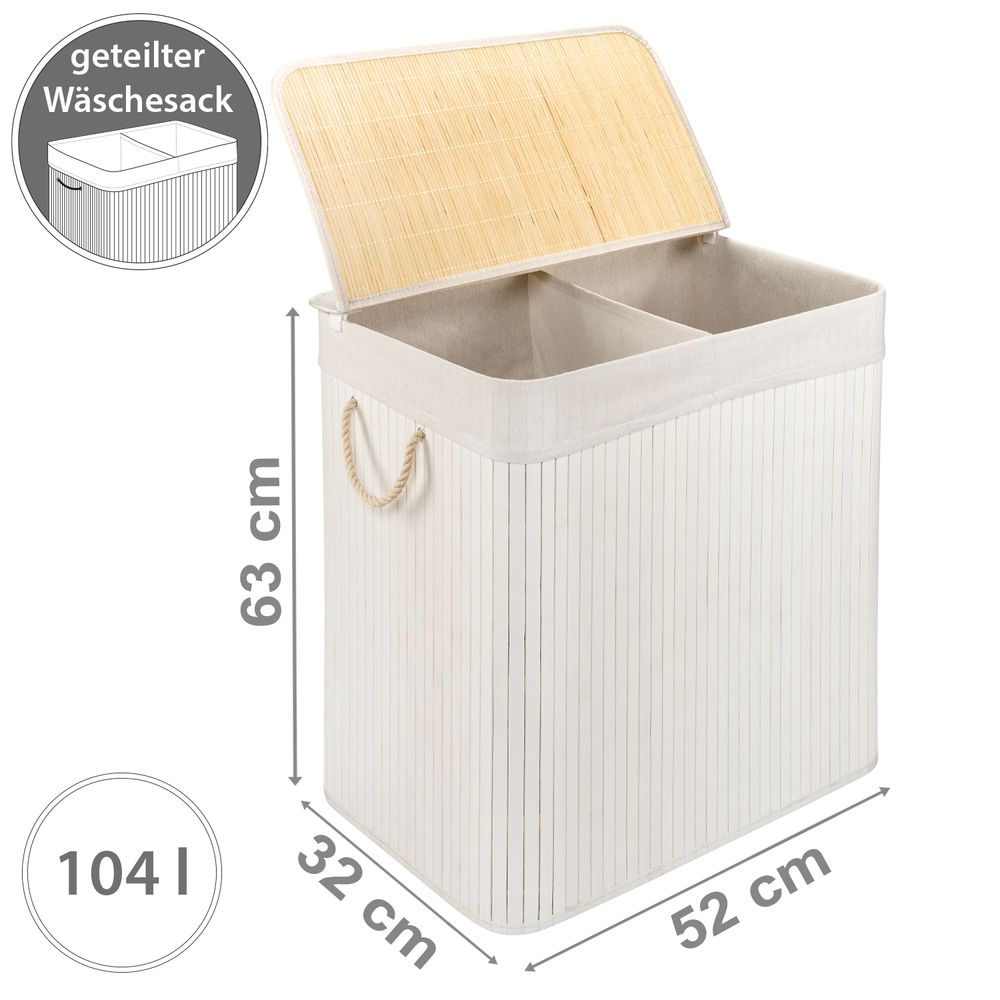 PANA® ECO Bambus Wäschekorb • versch. Größen & Farben