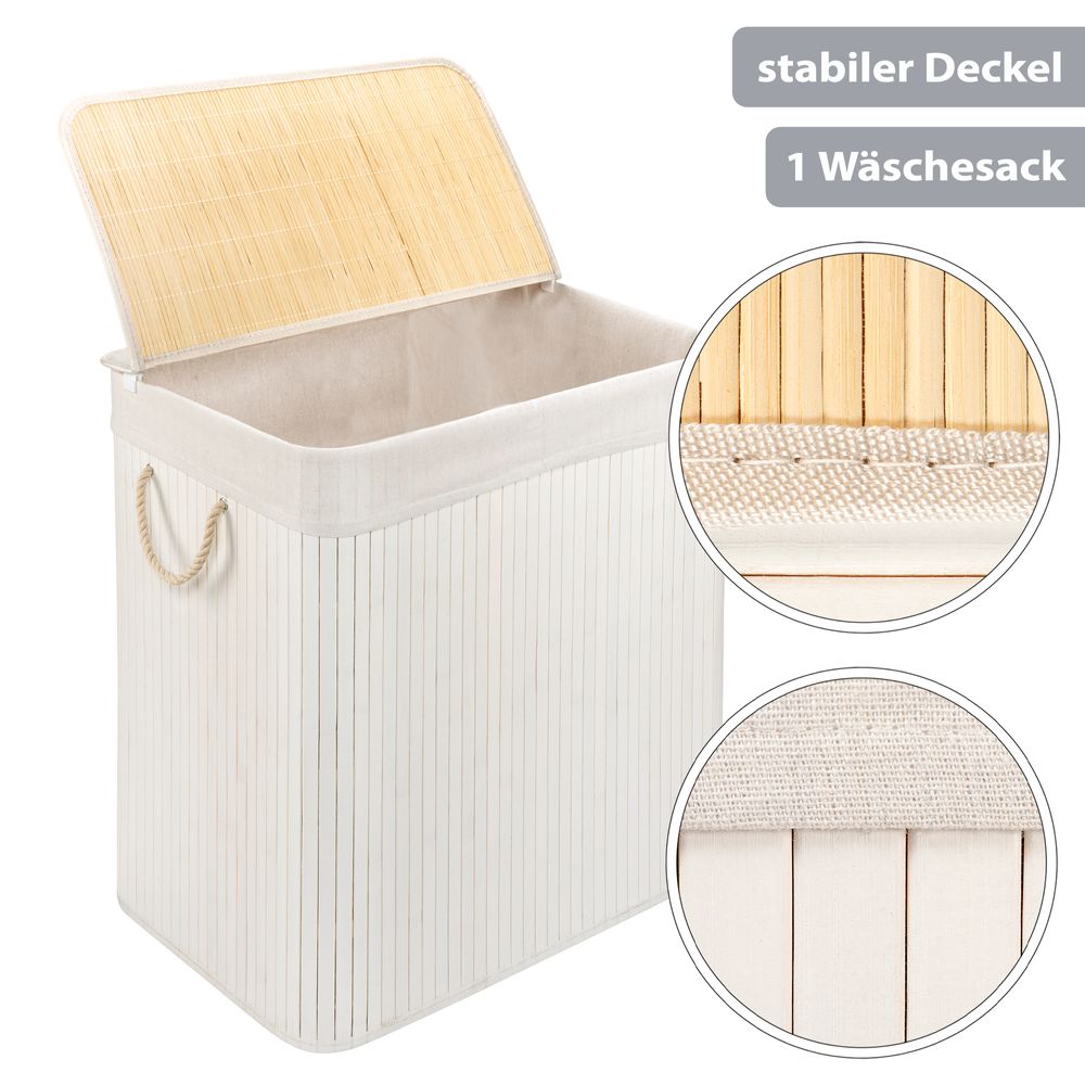 PANA® ECO Bambus Wäschekorb • versch. Größen & Farben