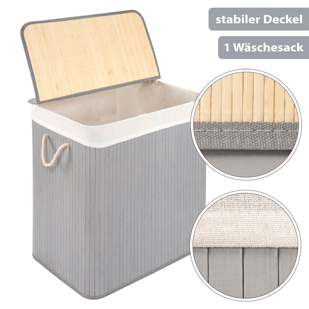 PANA® ECO Bambus Wäschekorb • versch. Größen & Farben
