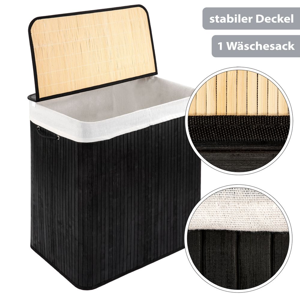 PANA® ECO Bambus Wäschekorb • versch. Größen & Farben
