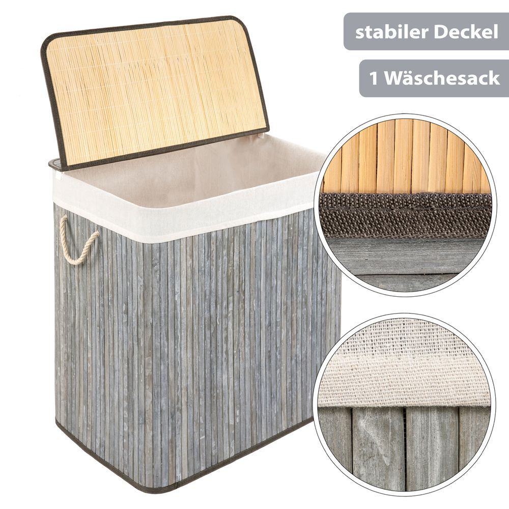PANA® ECO Bambus Wäschekorb • versch. Größen & Farben