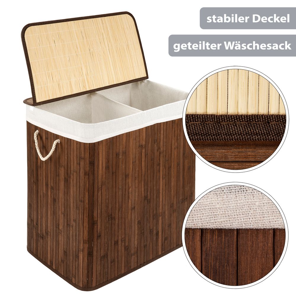 PANA® ECO Bambus Wäschekorb • versch. Größen & Farben