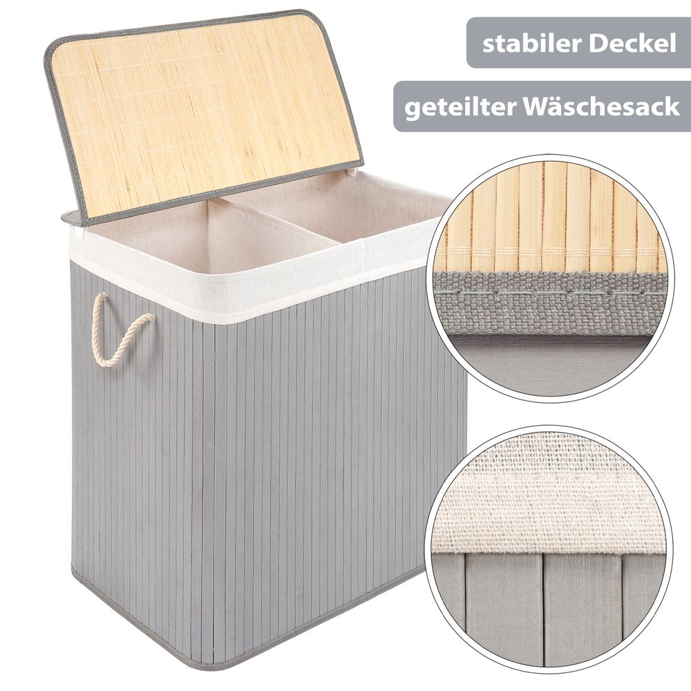 PANA® ECO Bambus Wäschekorb • versch. Größen & Farben