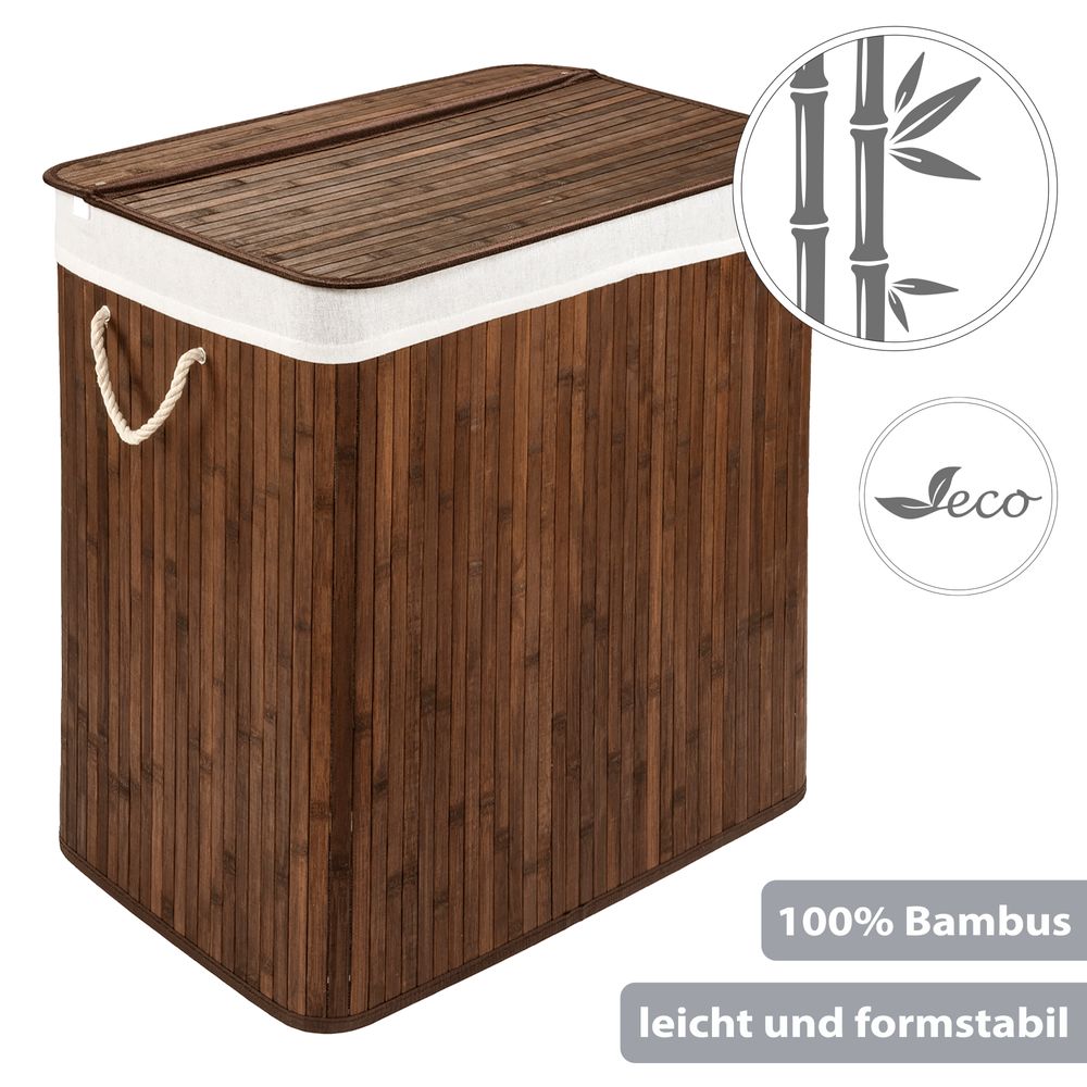 PANA® ECO Bambus Wäschekorb • versch. Größen & Farben