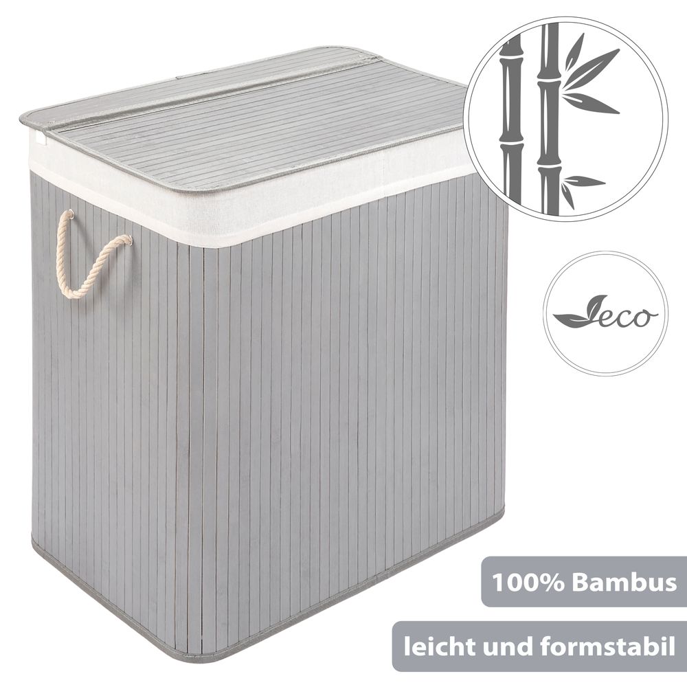 PANA® ECO Bambus Wäschekorb • versch. Größen & Farben