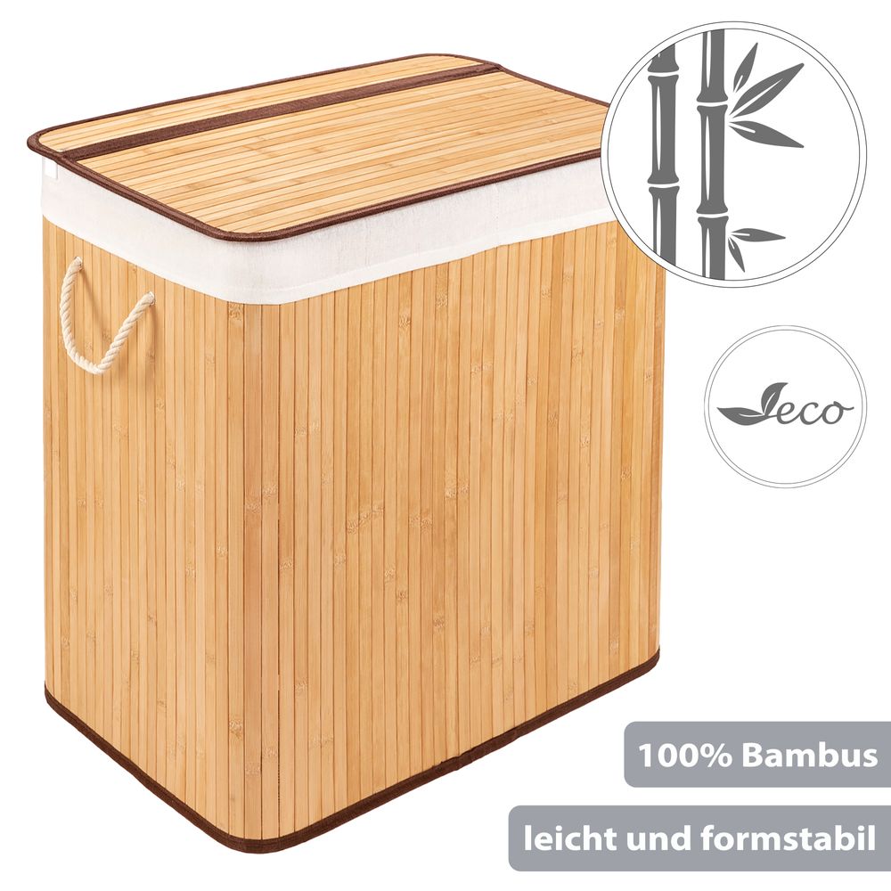 PANA® ECO Bambus Wäschekorb • versch. Größen & Farben