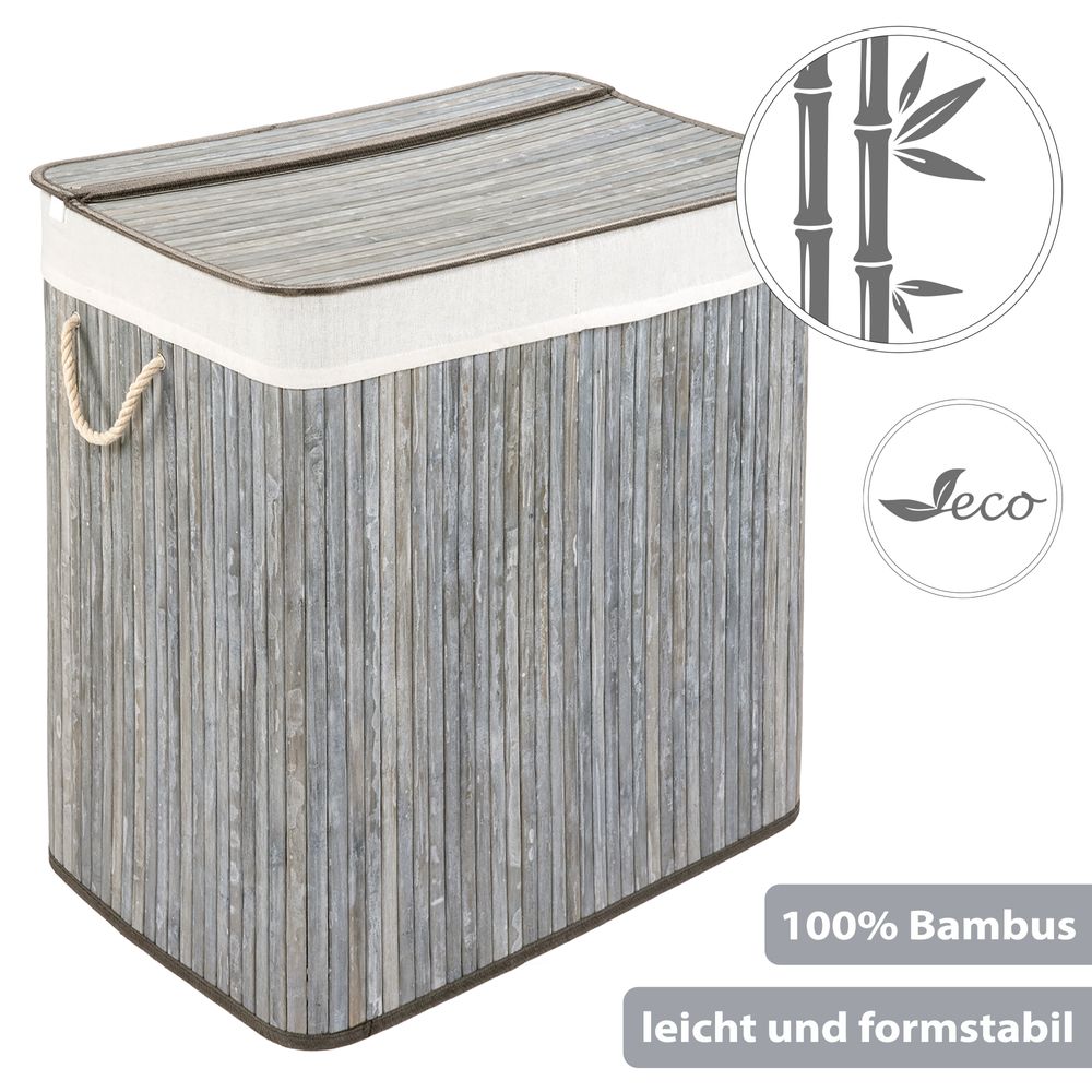 PANA® ECO Bambus Wäschekorb • versch. Größen & Farben
