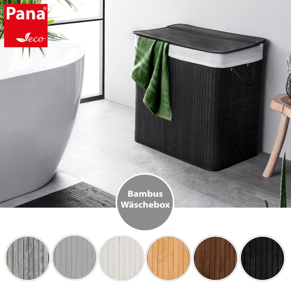 PANA® ECO Bambus Wäschekorb • versch. Größen & Farben