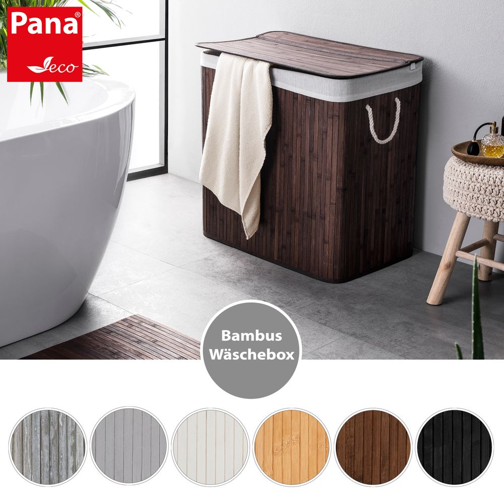 PANA® ECO Bambus Wäschekorb • versch. Größen & Farben