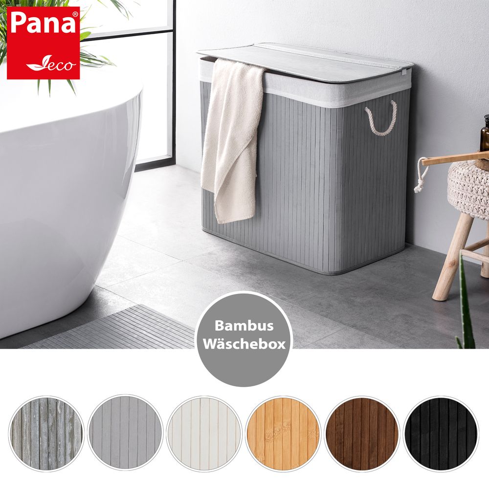 PANA® ECO Bambus Wäschekorb • versch. Größen & Farben