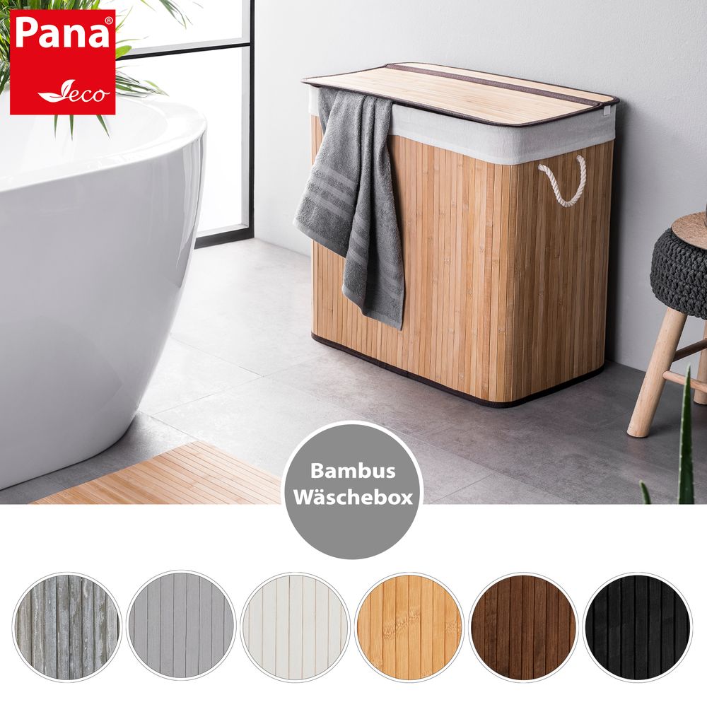 PANA® ECO Bambus Wäschekorb • versch. Größen & Farben