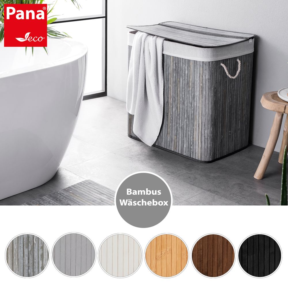 PANA® ECO Bambus Wäschekorb • versch. Größen & Farben