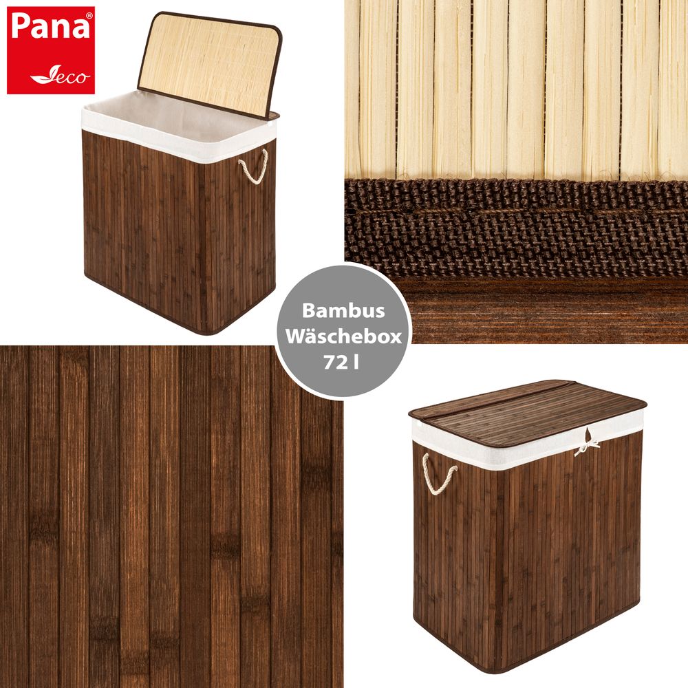 PANA® ECO Bambus Wäschekorb • versch. Größen & Farben