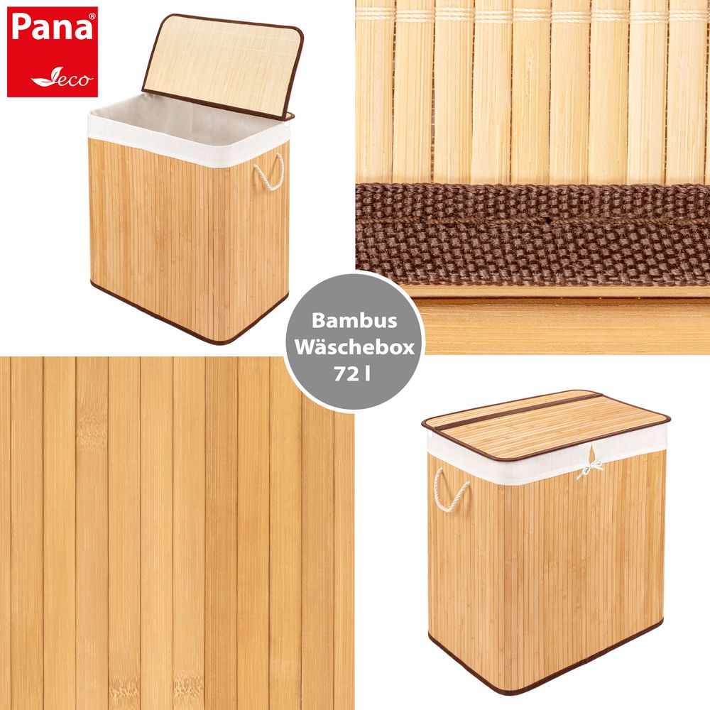 PANA® ECO Bambus Wäschekorb • versch. Größen & Farben