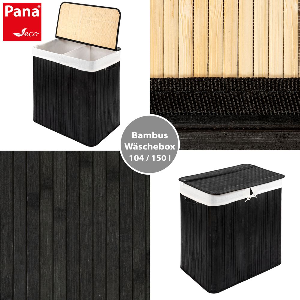PANA® ECO Bambus Wäschekorb • versch. Größen & Farben