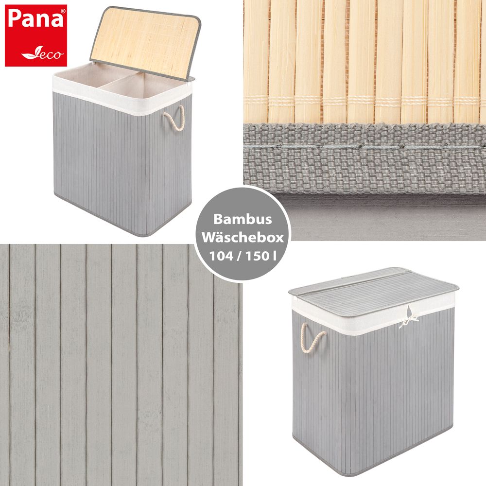 PANA® ECO Bambus Wäschekorb • versch. Größen & Farben