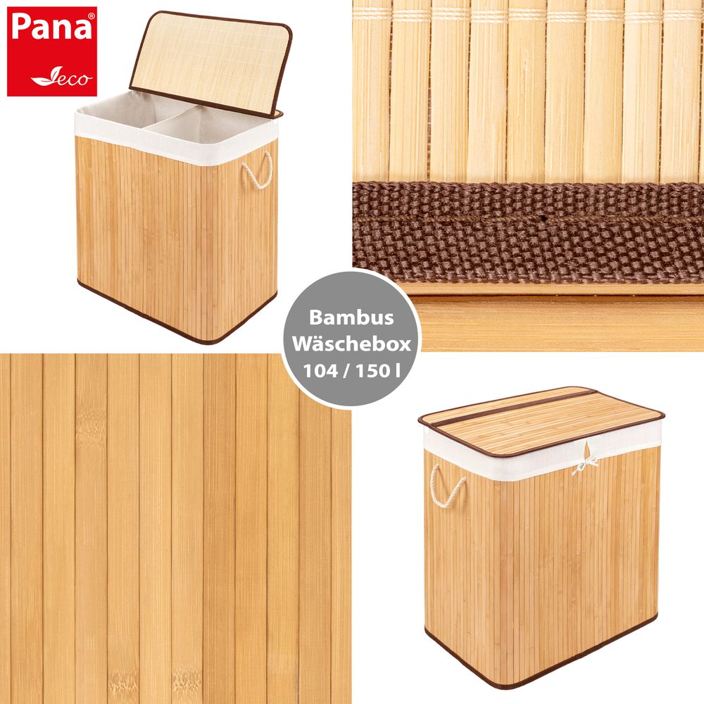 PANA® ECO Bambus Wäschekorb • versch. Größen & Farben