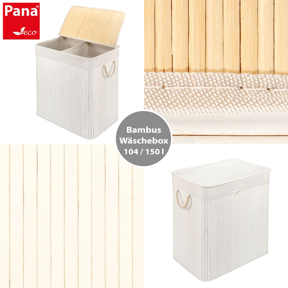PANA® ECO Bambus Wäschekorb • versch. Größen & Farben