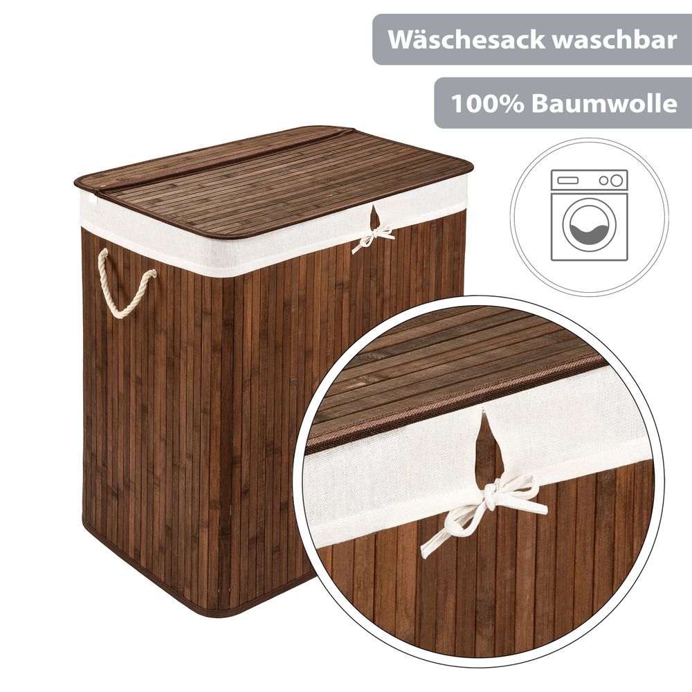 PANA® ECO Bambus Wäschekorb • versch. Größen & Farben