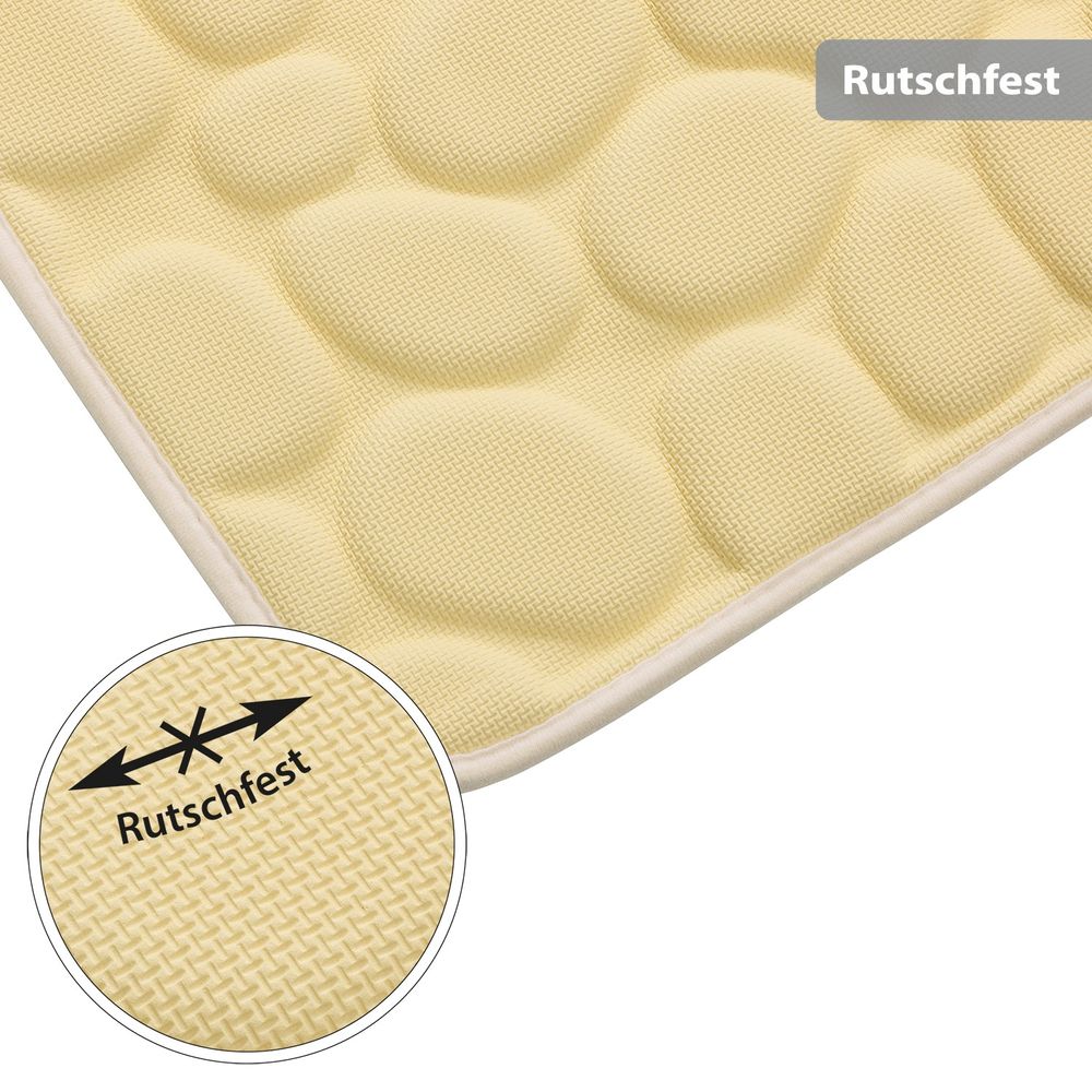 PANA® Badematte mit Memory Foam im Stein Design • versch. Farben