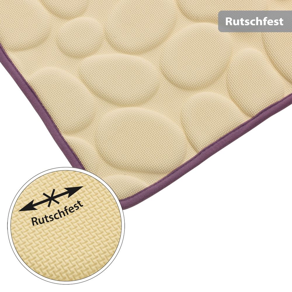PANA® Badematte mit Memory Foam im Stein Design • versch. Farben