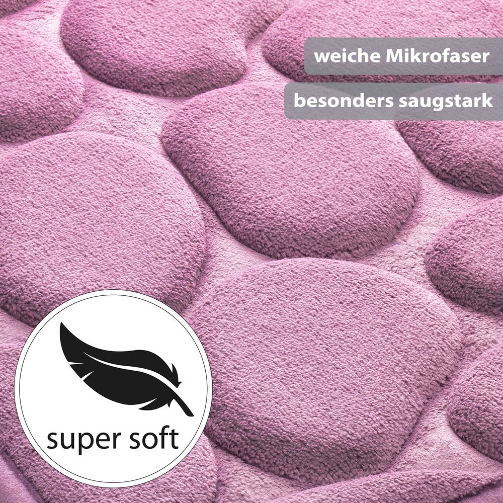 PANA® Badematte mit Memory Foam im Stein Design • versch. Farben