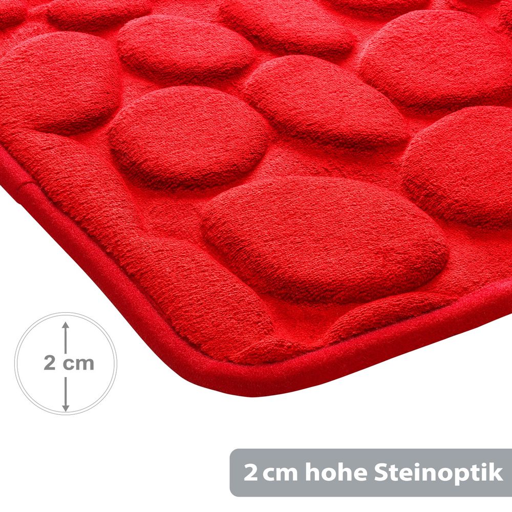 PANA® Badematte mit Memory Foam im Stein Design • versch. Farben