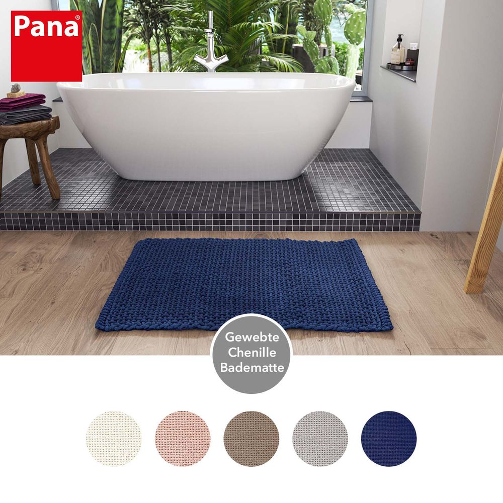 PANA® gewebte Chenille Badematte • in versch. Farben