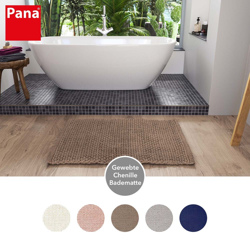 PANA® gewebte Chenille Badematte • in versch. Farben