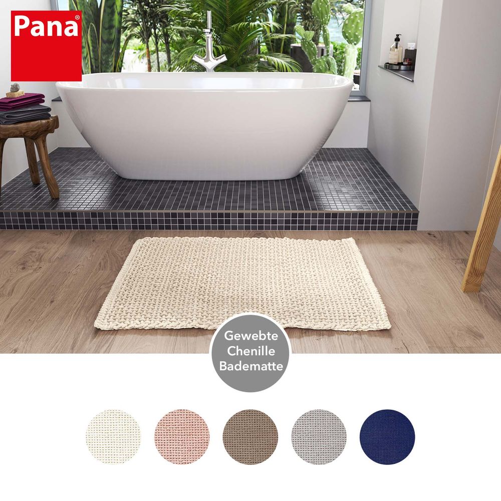 PANA® gewebte Chenille Badematte • in versch. Farben