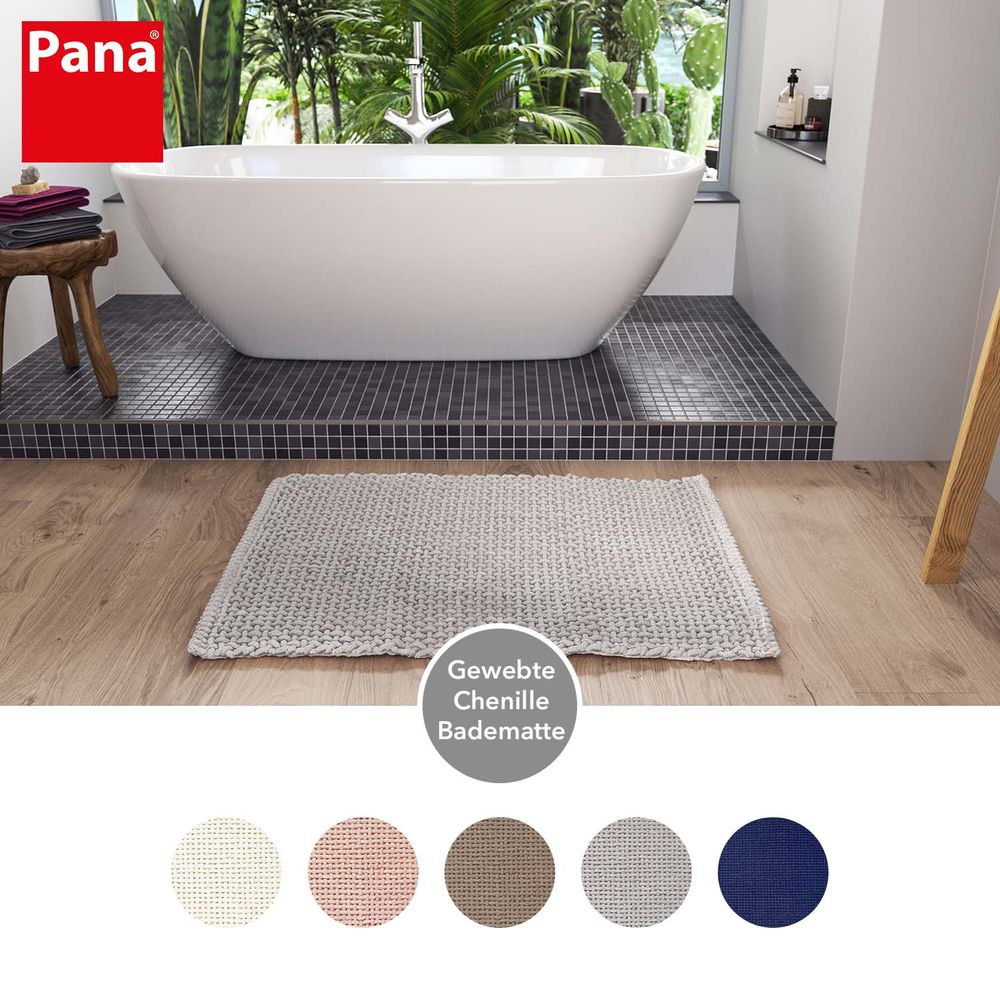 PANA® gewebte Chenille Badematte • in versch. Farben
