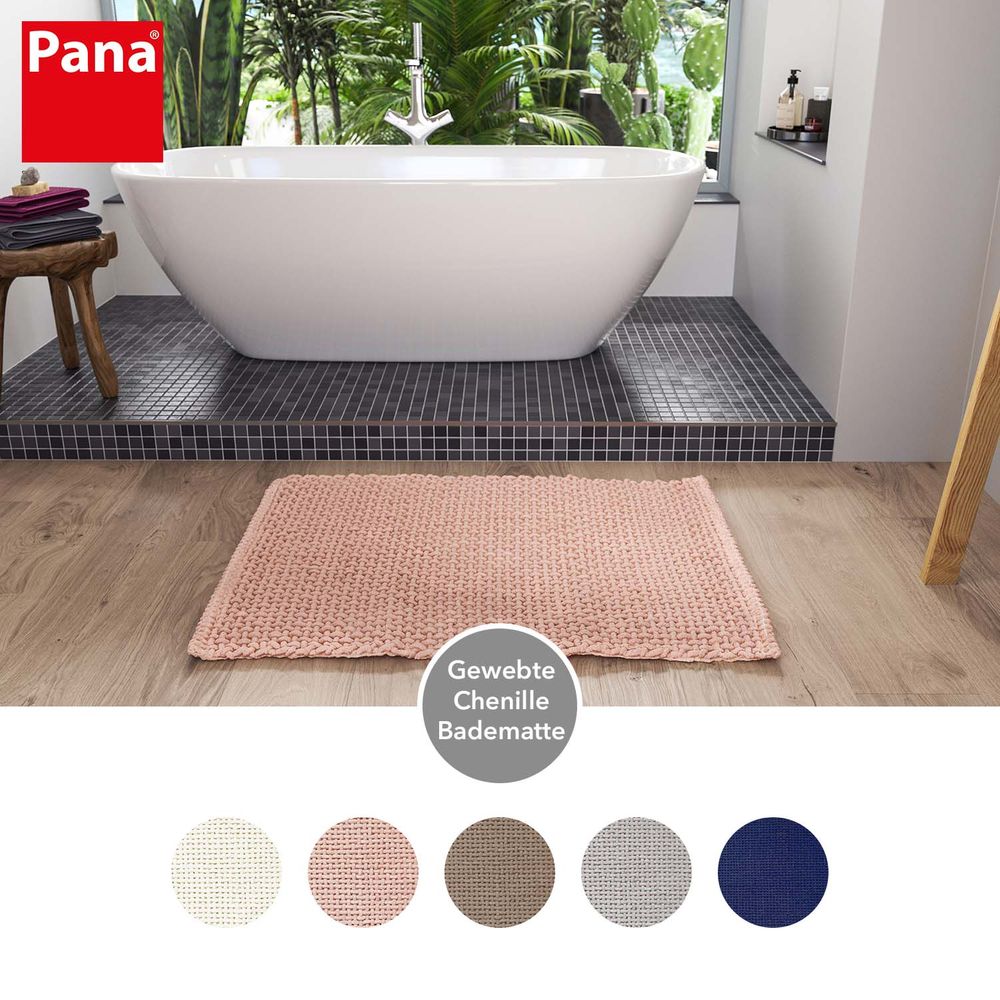 PANA® gewebte Chenille Badematte • in versch. Farben