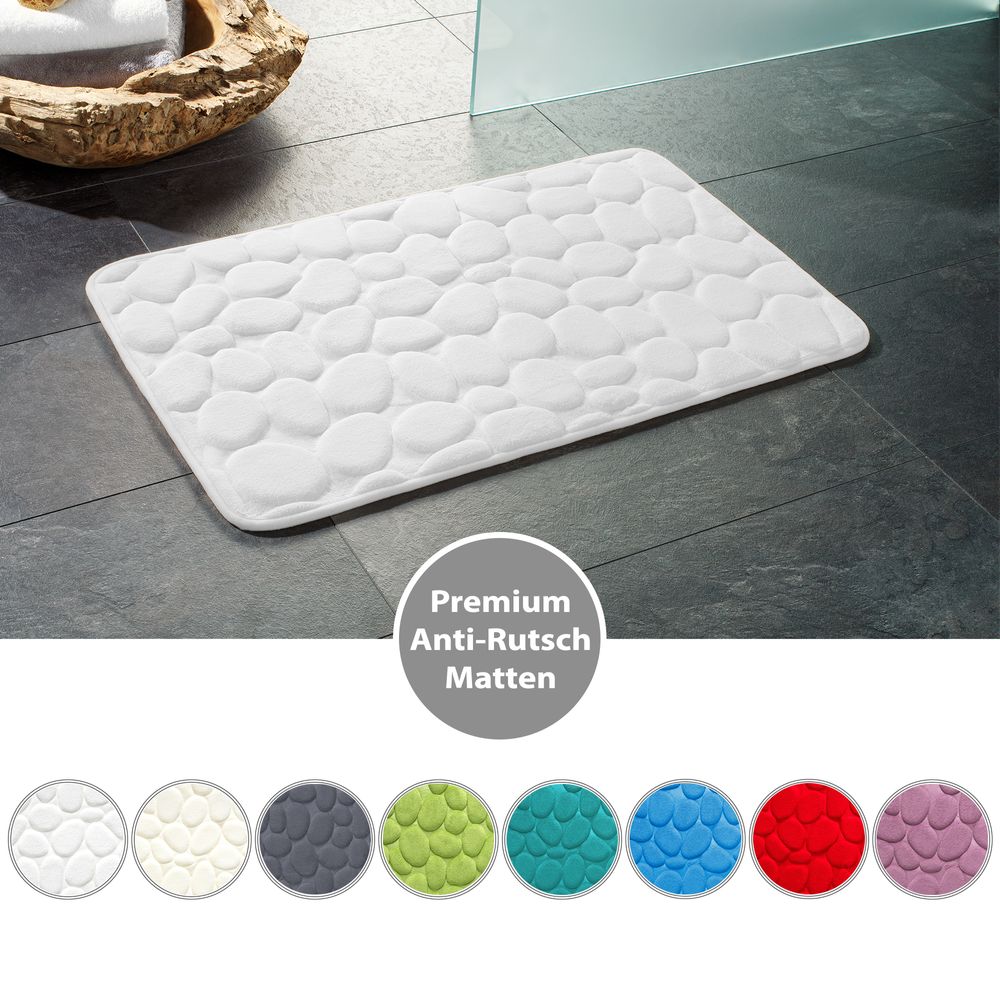 PANA® Badematte mit Memory Foam im Stein Design • versch. Farben