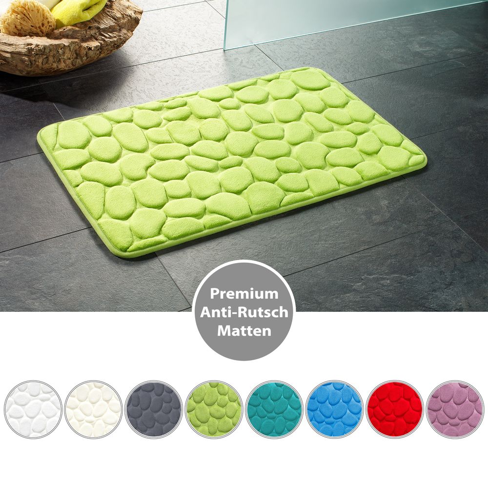 PANA® Badematte mit Memory Foam im Stein Design • versch. Farben