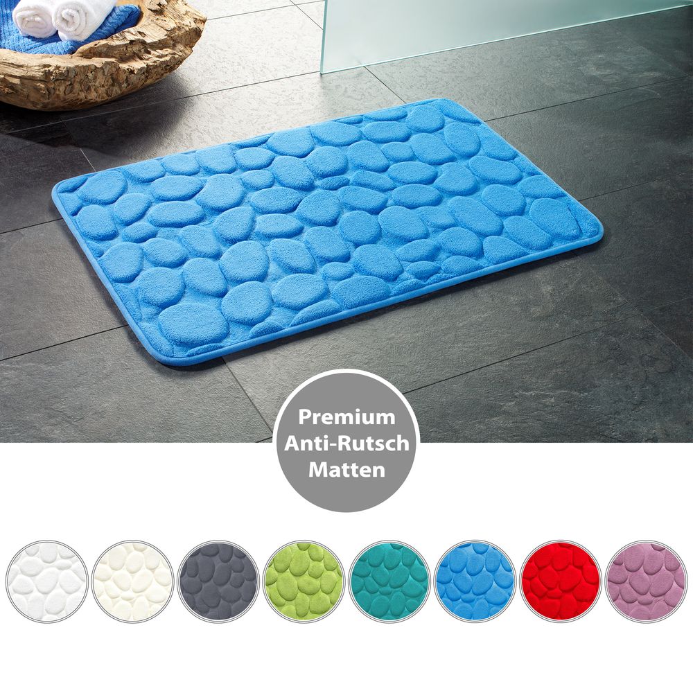 PANA® Badematte mit Memory Foam im Stein Design • versch. Farben