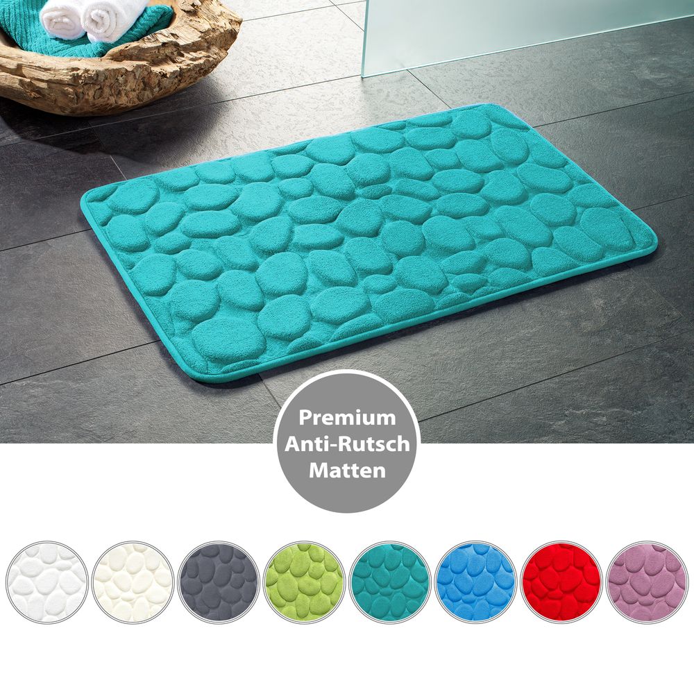 PANA® Badematte mit Memory Foam im Stein Design • versch. Farben
