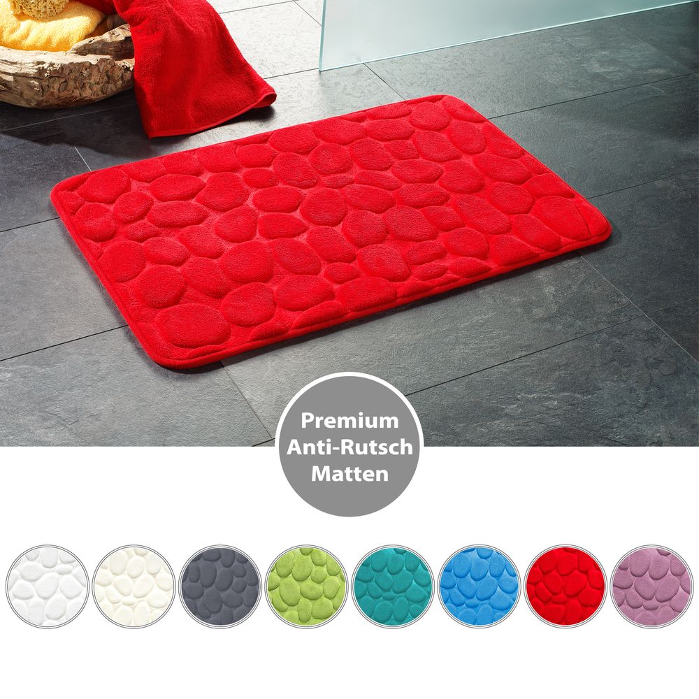 PANA® Badematte mit Memory Foam im Stein Design • versch. Farben