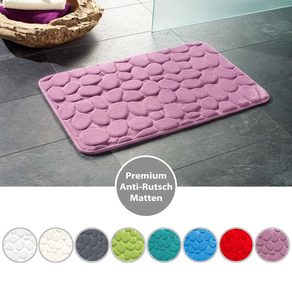PANA® Badematte mit Memory Foam im Stein Design • versch. Farben