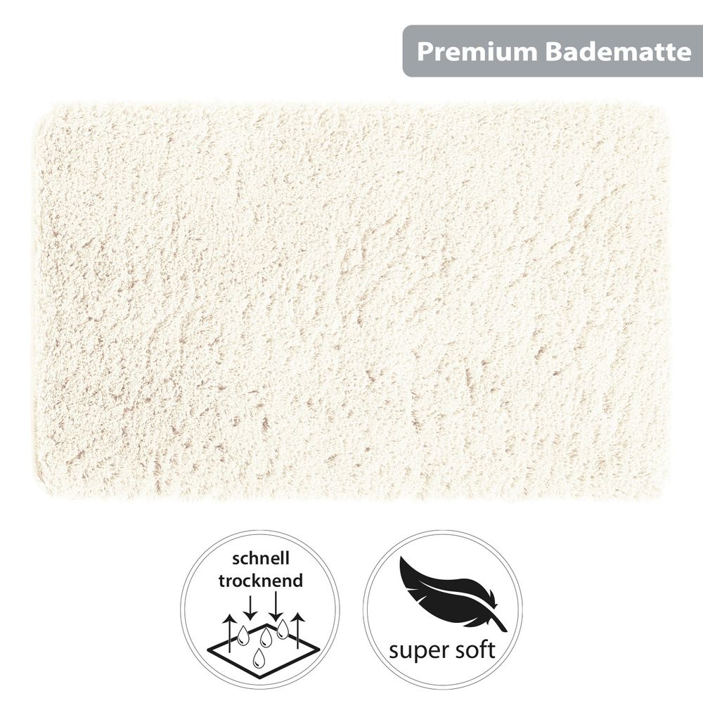 PANA® Flauschige Hochflor Badematte • versch. Größen, Formen & Farben