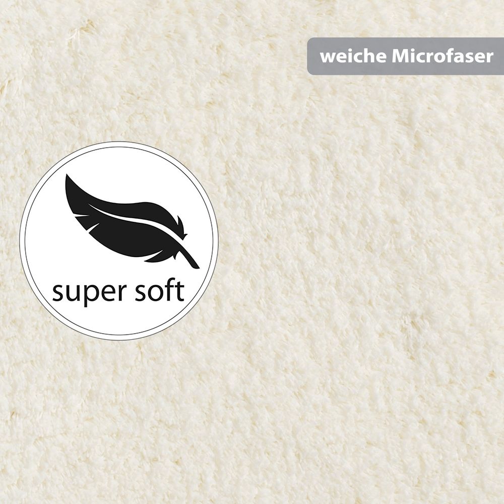 PANA® Flauschige Hochflor Badematte • versch. Größen, Formen & Farben