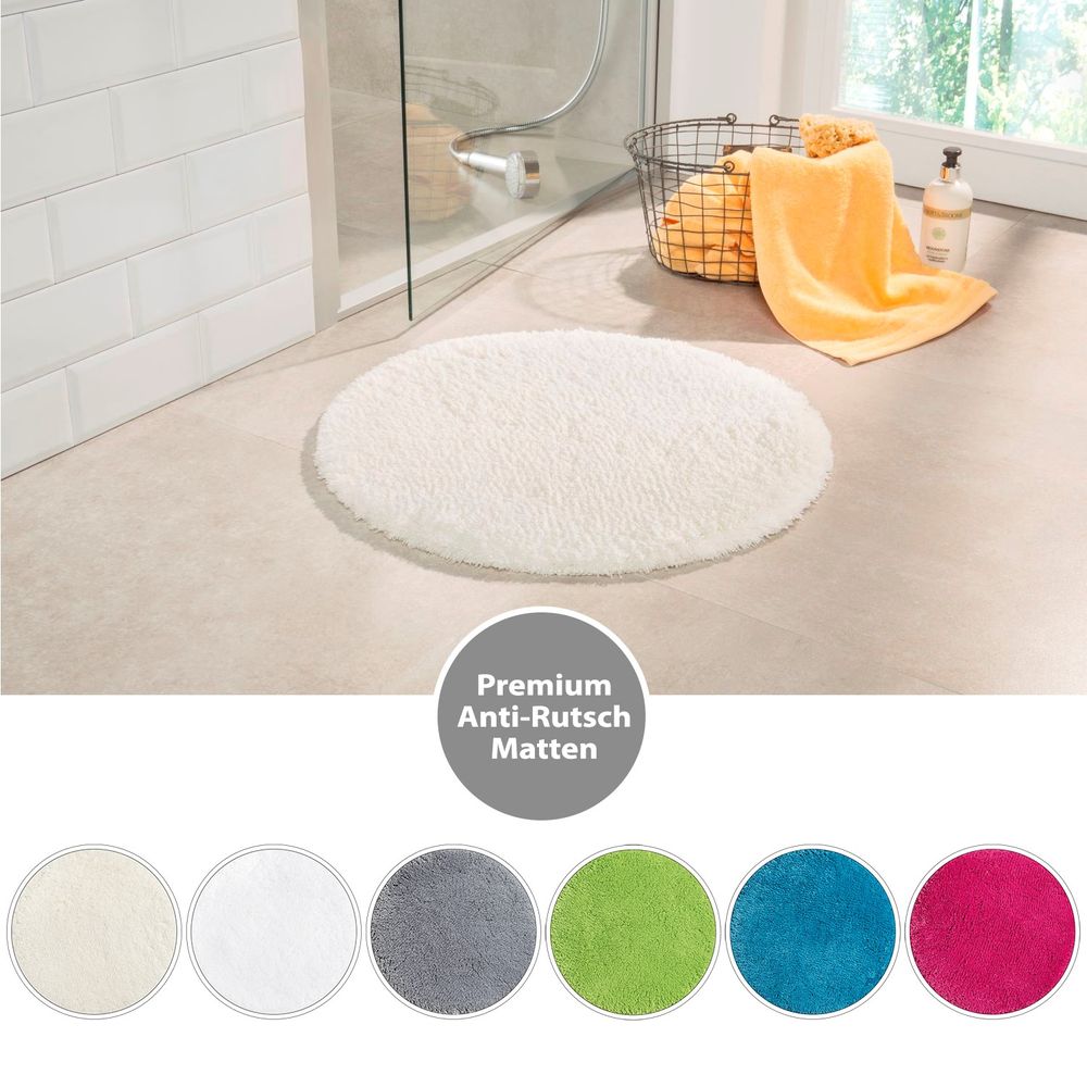 PANA® Flauschige Hochflor Badematte • versch. Größen, Formen & Farben
