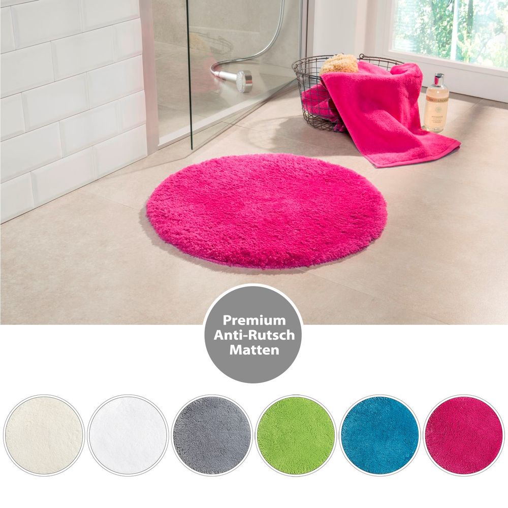 PANA® Flauschige Hochflor Badematte • versch. Größen, Formen & Farben