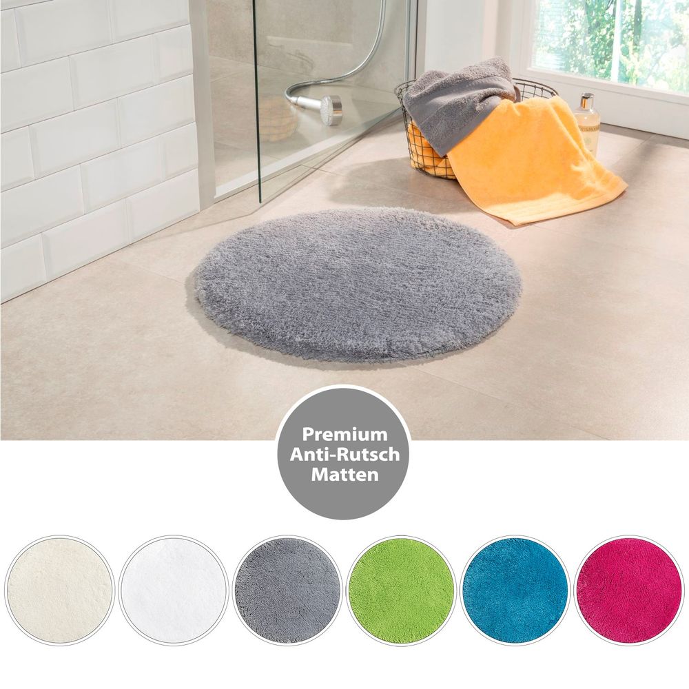 PANA® Flauschige Hochflor Badematte • versch. Größen, Formen & Farben
