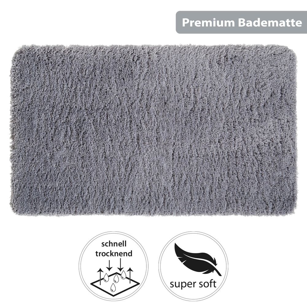 PANA® Flauschige Hochflor Badematte • versch. Größen, Formen & Farben