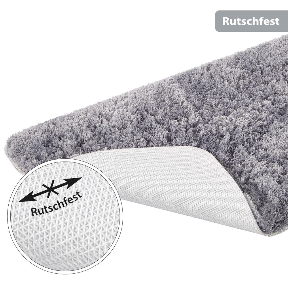 PANA® Flauschige Hochflor Badematte • versch. Größen, Formen & Farben