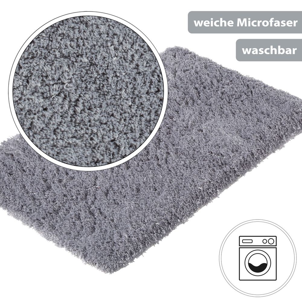 PANA® Flauschige Hochflor Badematte • versch. Größen, Formen & Farben