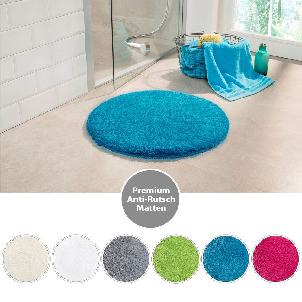 PANA® Flauschige Hochflor Badematte • versch. Größen, Formen & Farben