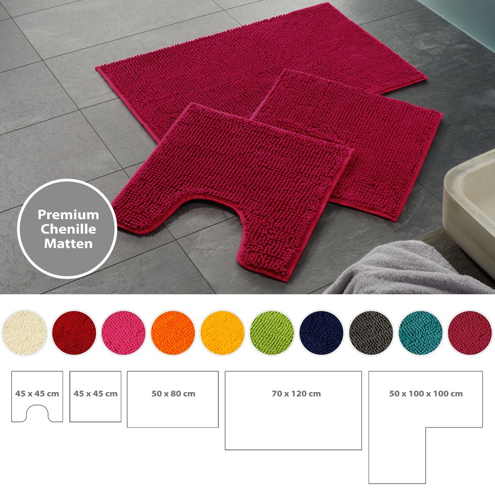 PANA® Chenille Bademattenset Mikrofaser • versch. Varianten