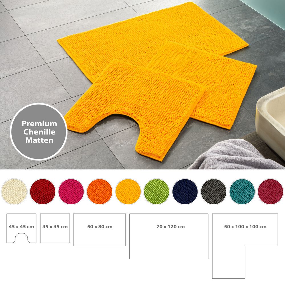 PANA® Chenille Bademattenset Mikrofaser • versch. Varianten