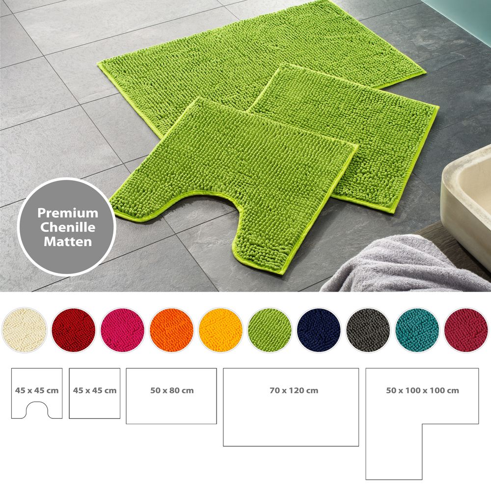 PANA® Chenille Bademattenset Mikrofaser • versch. Varianten